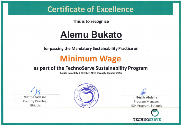 DOGO COFFEE Certificate
